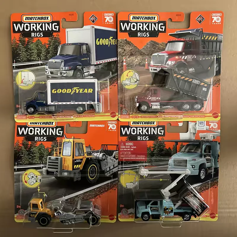 New Sale Original Matchbox N3242 Working Rigs Serise Die Cast Model Toys Car FedEx Truck Box Truck Collection Surprise Toy Model