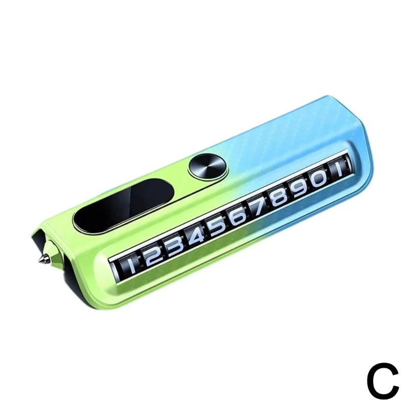 

Multi-functional Auto Parking Number 2-in-1 Safety Window Breaker Interior Phone Number Temporary License Plate Car Decor Parts
