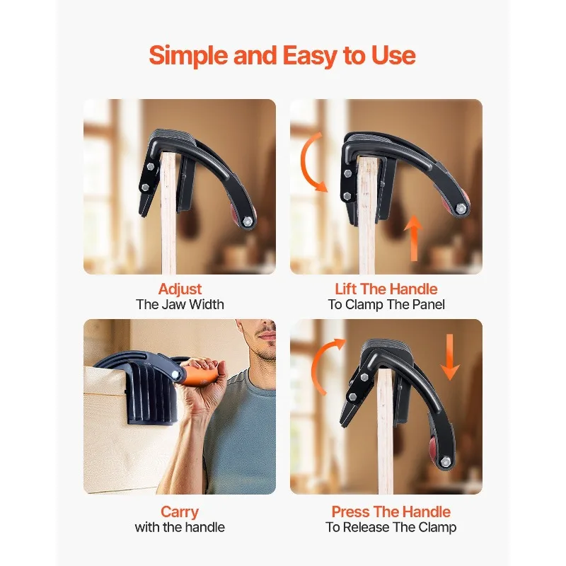 Plywood Carrier 200 lbs Drywall Carrying Tool for 0-1 Inches Thickness