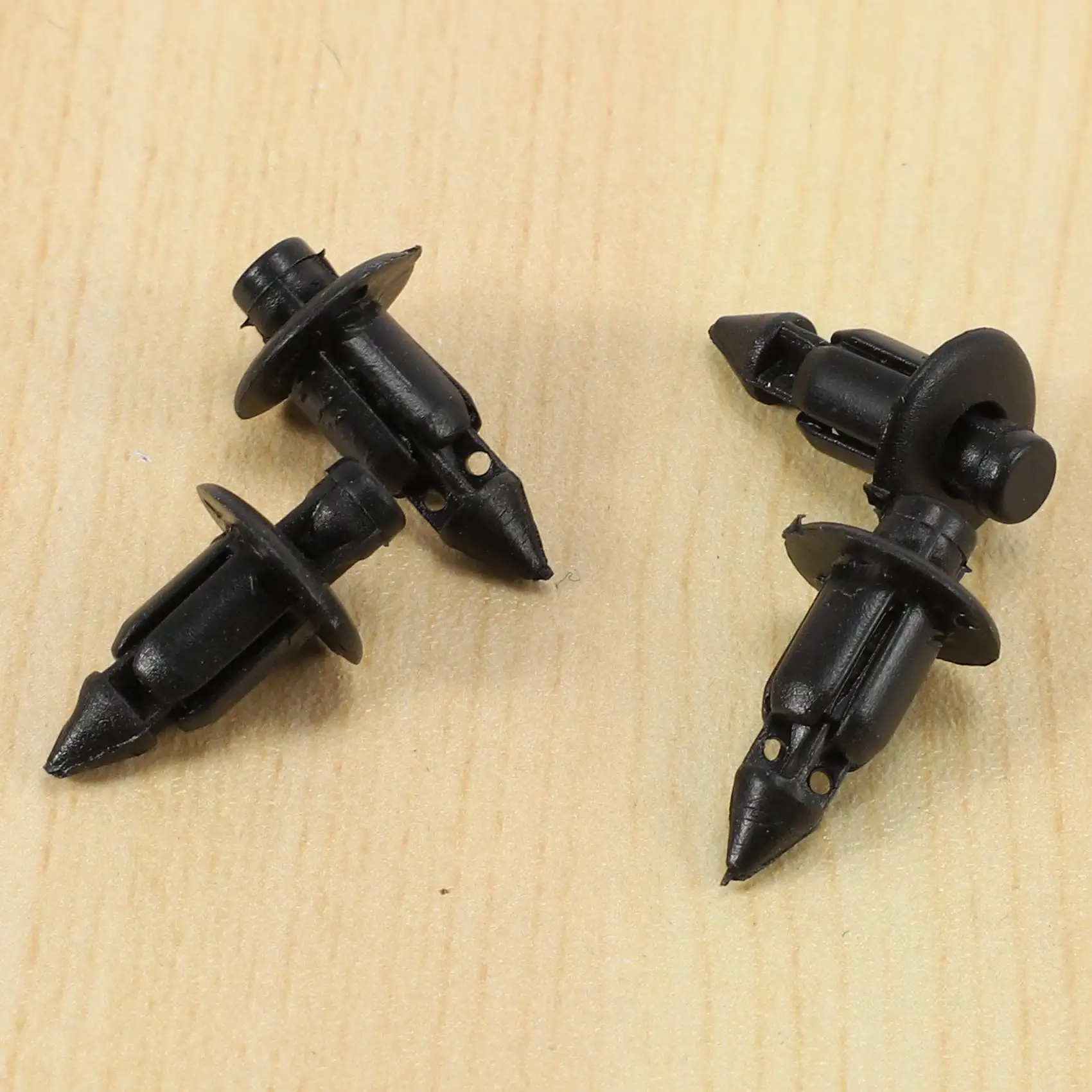 Well 50X Plastic Rivet Bike Fairing Trim Panel Fastener Clips 6Mm For Honda Black