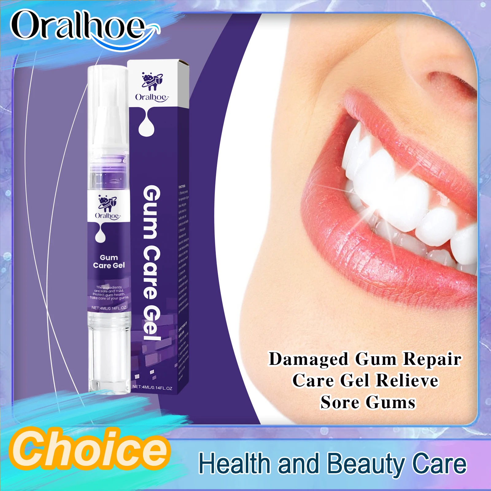 Damaged Gum Repair Care Gel Relieve Sore Gums Allergy Brightening Tooth Removes Stains Tartar-Removing Preventing Cavities New