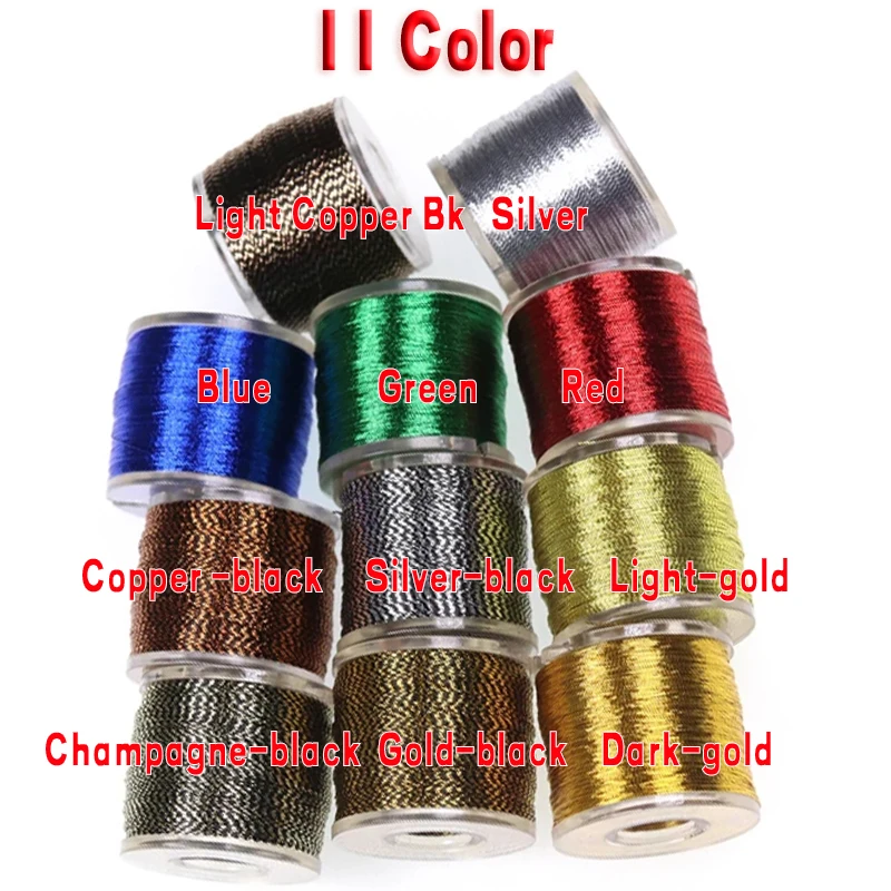 JIGEECARP 100 Yards Fishing Rod Building Metallic Thread Guide Ring Fix Line Nylon Fibers Jig Hook Tying Rod Repairing Line