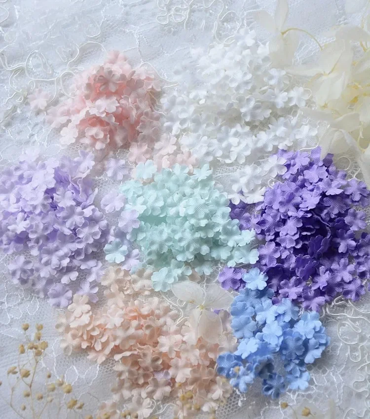 

200 шт. Мини-цветы диаметром 0,9 см! Кукла Свадебные материалы ручной работы Свадебный головной убор Аксессуары Лепестки Украшают цветы