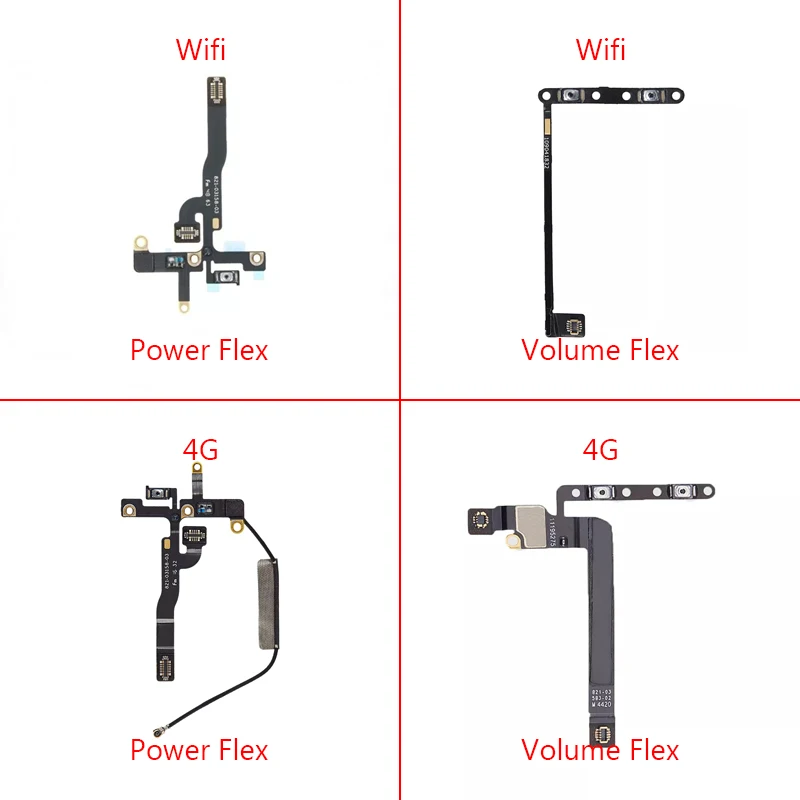 Power ON OFF Switch Key For Apple iPad Pro 11 Inch 4th Gen 2022 A2759 A2435 A2761 A2762 Volume Audio Mute Button Flex Cable