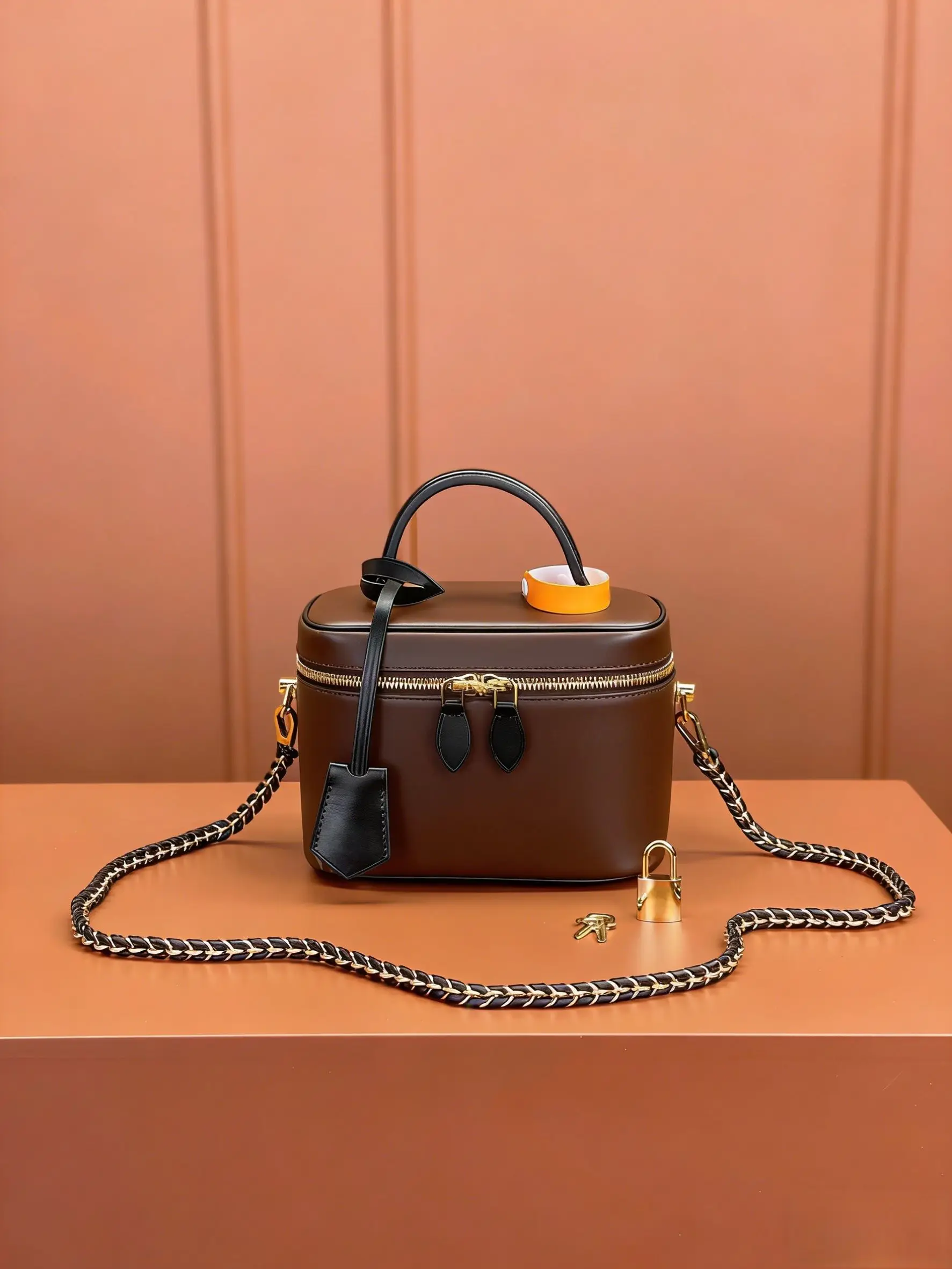 Vintage Commuting Box Bags Women's Casual Letter PU Leather Crossbody Bag Trendy Large Capacity Zipper Versatile Handbags