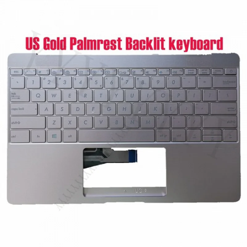 

Клавиатура QUS Gold Palmrest с подсветкой для Asus UX390U UX390UA UX390UAK
