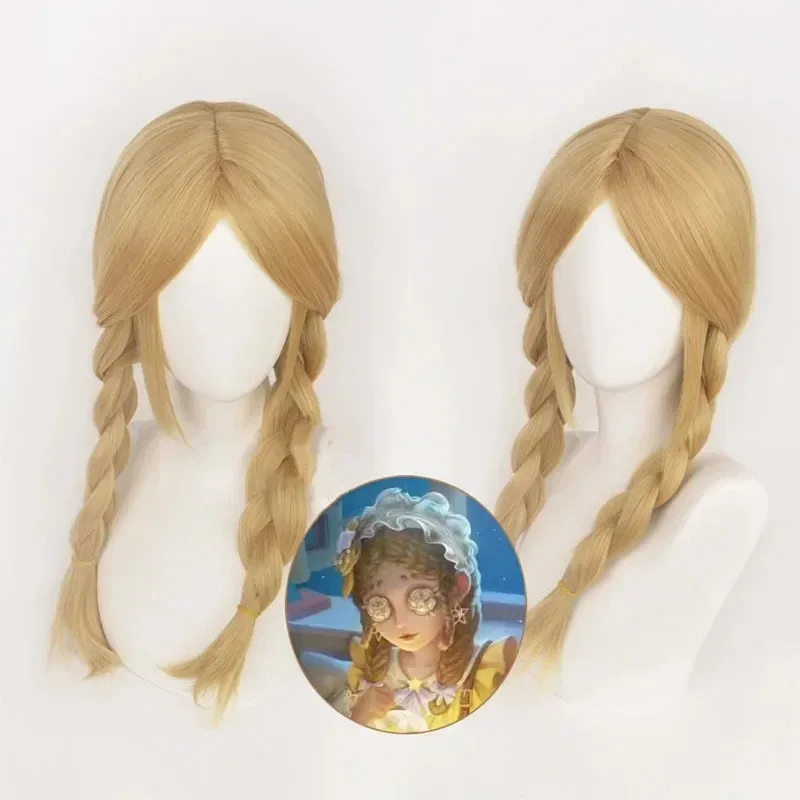 لعبة الهوية V آن ليستر لعبة التاجر التأثيرية فستان أصفر لامع أغطية الرأس شعر مستعار امرأة لطيف أنيمي حفلة اللعب الزي؛ 2