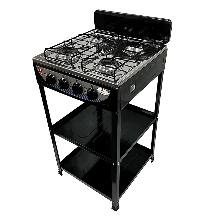 Golden Supplier Modern Novel Design Reasonable Price Stove Top Covers Standing     Cooker Cooktop with burner Shelves