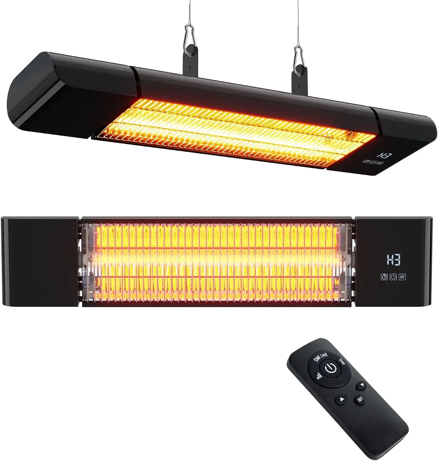 Infrared Electric Patio Heater,Outdoor Electric Patio Heater, Hanging Mounted and Ceiling Mounted Heater for Patio, Garage, Back