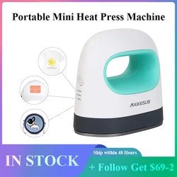 Mini Heat Press Machine T-Shirt Printing Portable Easy Heating Transfer Press Iron Machines for Clothes Bags Hats Pads