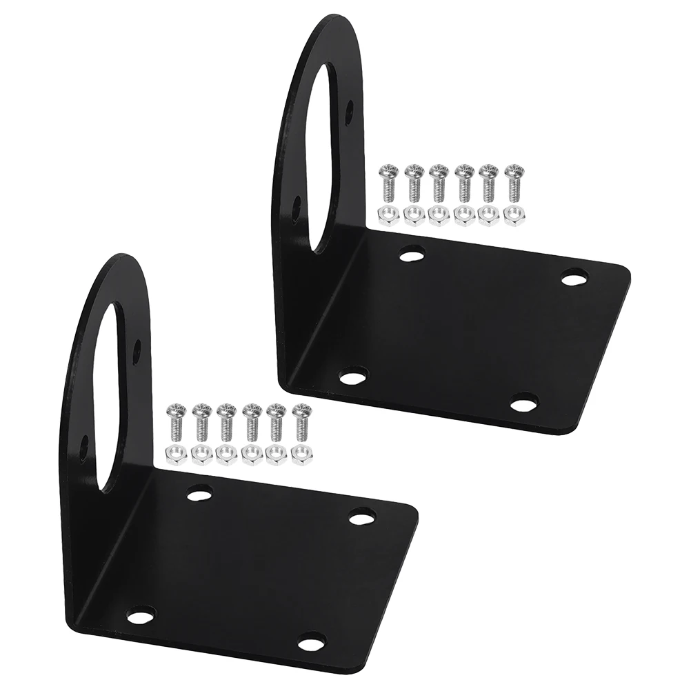 

2pcs DC Motor Bracket Holder Stable Fastener for DIY Mounting Black Angle Bracket Screw Coupling Rc Car