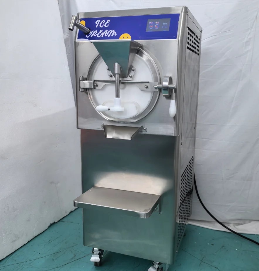 56L H Commercial Hard Ice Cream Machine Italian Gelato Maker 10 Program Batch Freezer for Ice Cream Shop Customize