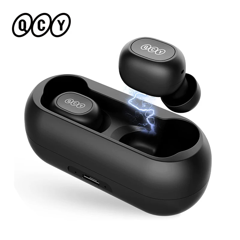 

QCY T1C Bluetooth Earphone BT5.0 Wireless 3D Stereo TWS Headphone with Dual Microphone Headset HD Call Earbuds Customizing APP