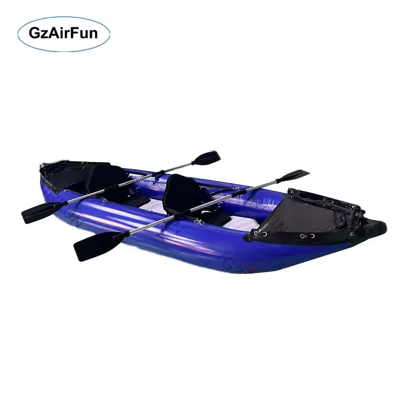2 Persons Seaters PVC Inflatable Kayak Fishing Banana Boat 3.7x0.92m Lakes & Rivers
