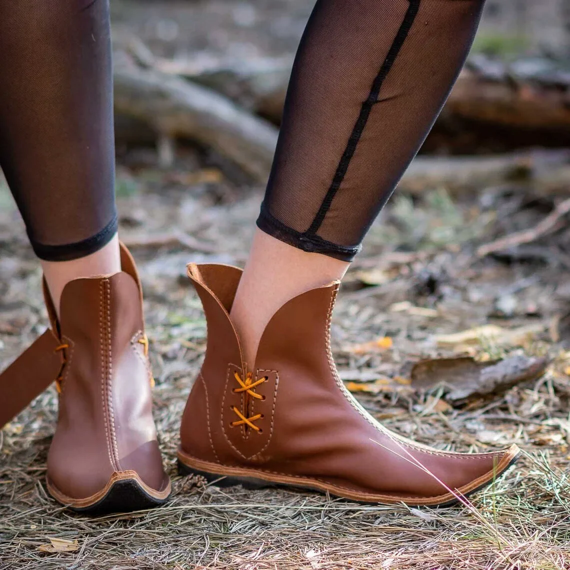 Mittelalterliche Renaissance-Spitzenstiefeletten mit seitlicher Schnürung für Männer und Frauen, Piraten-Halloween-Cosplay-Party-Schuhe 2026 – Detail 7