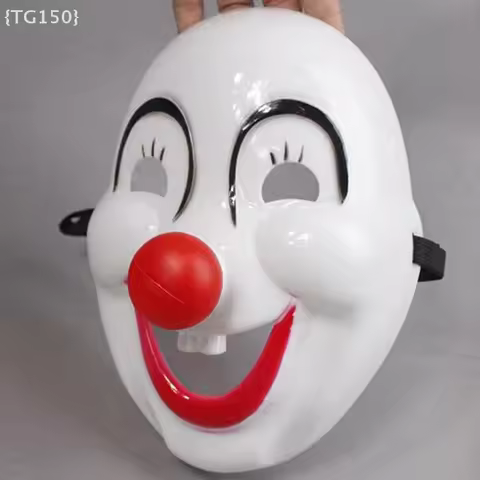【Ja】Funny Red Nose Clown Party Mask, Halloween Fancy Dress Masquerade Costume, Comical Mascara Face Mask