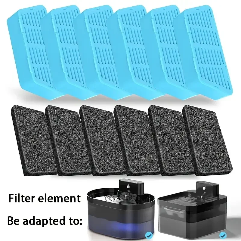 12Pcs Pet Water Dispenser Filter Cat Water Fountain Filter Drinking Fountain Filter Cycle Filtering Easy To Clean