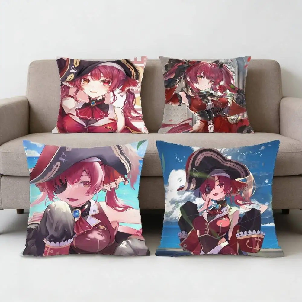Cute H-Houshou M-Marine Pillow Case for Sofa Living Room Home office Decor Protective Cover