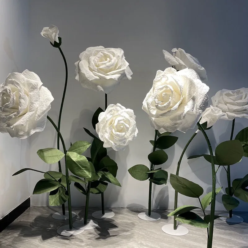 

Paper rose set art finished home floor ornament decoration