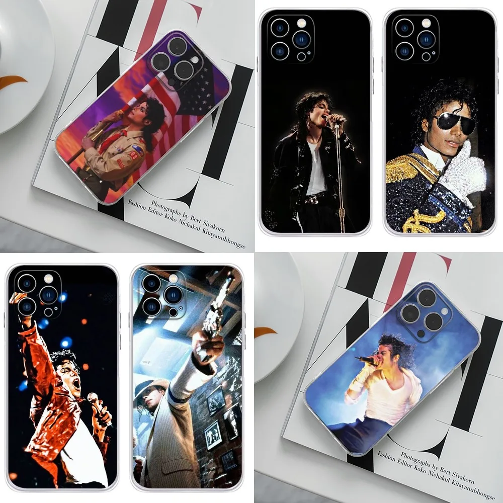 M-Michael J-Jackson Phone Case For iPhone 16,15,14,13,12,11 Plus,Pro,Max,XR,XS,X,7,8 Plus,SE,Mini Silicone soft shell