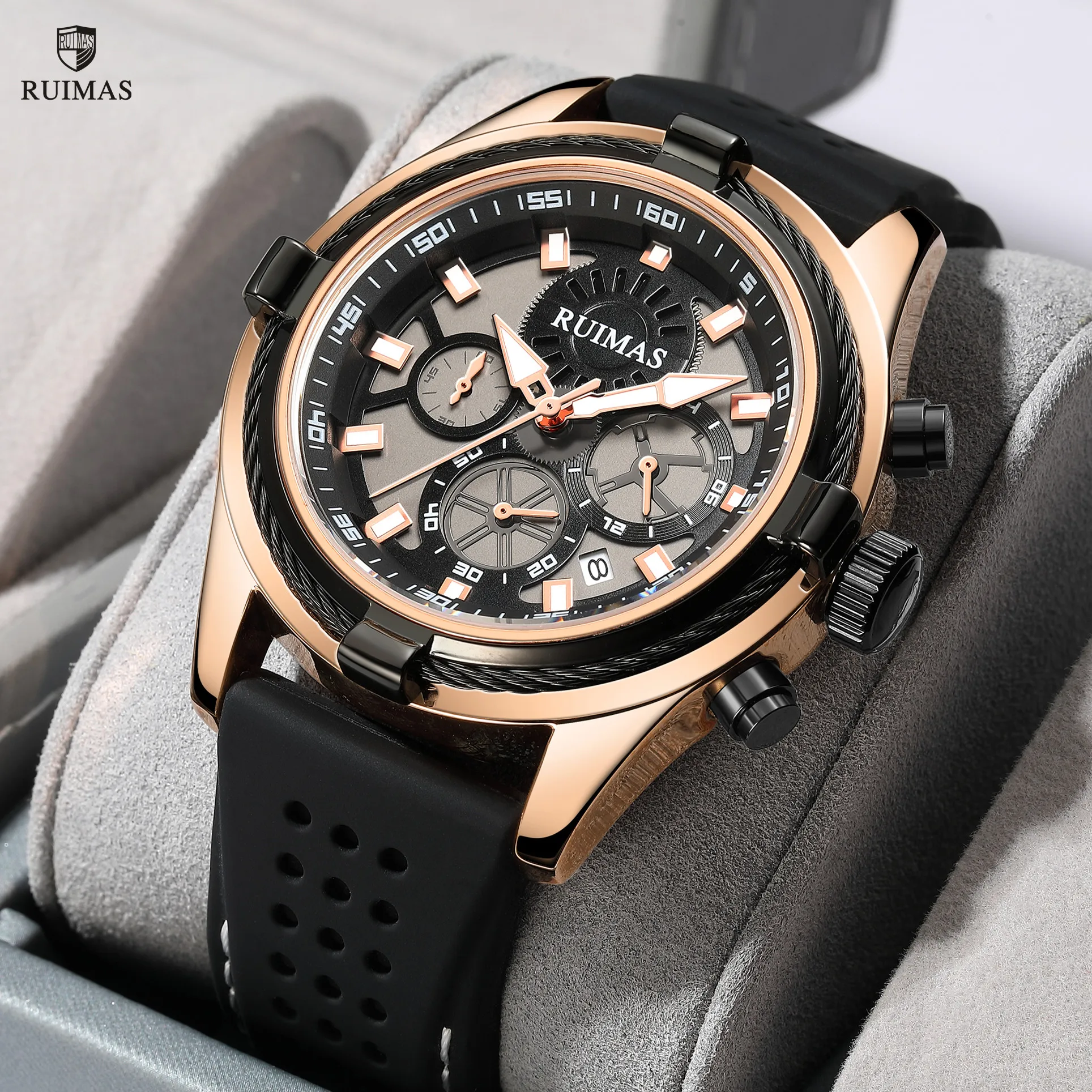 RUIMAS Fashion Men Watches Sport Quartz Watch for Man Luminous Luxury Wristwatches Chronograph Casual Clock Reloj Hombre 311