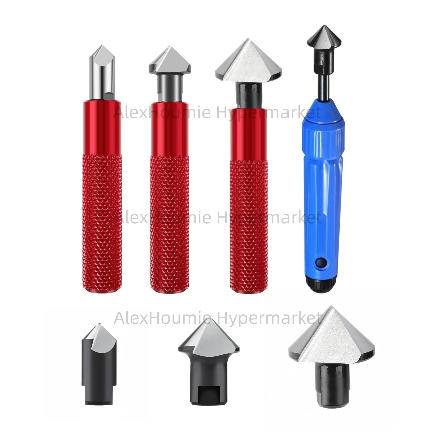 Deburring Tool with Countersink Hand Reamer Sturdy Burr Removal Tool Burr Edges Removing Hand Tool for Plastic Wood Copper Steel