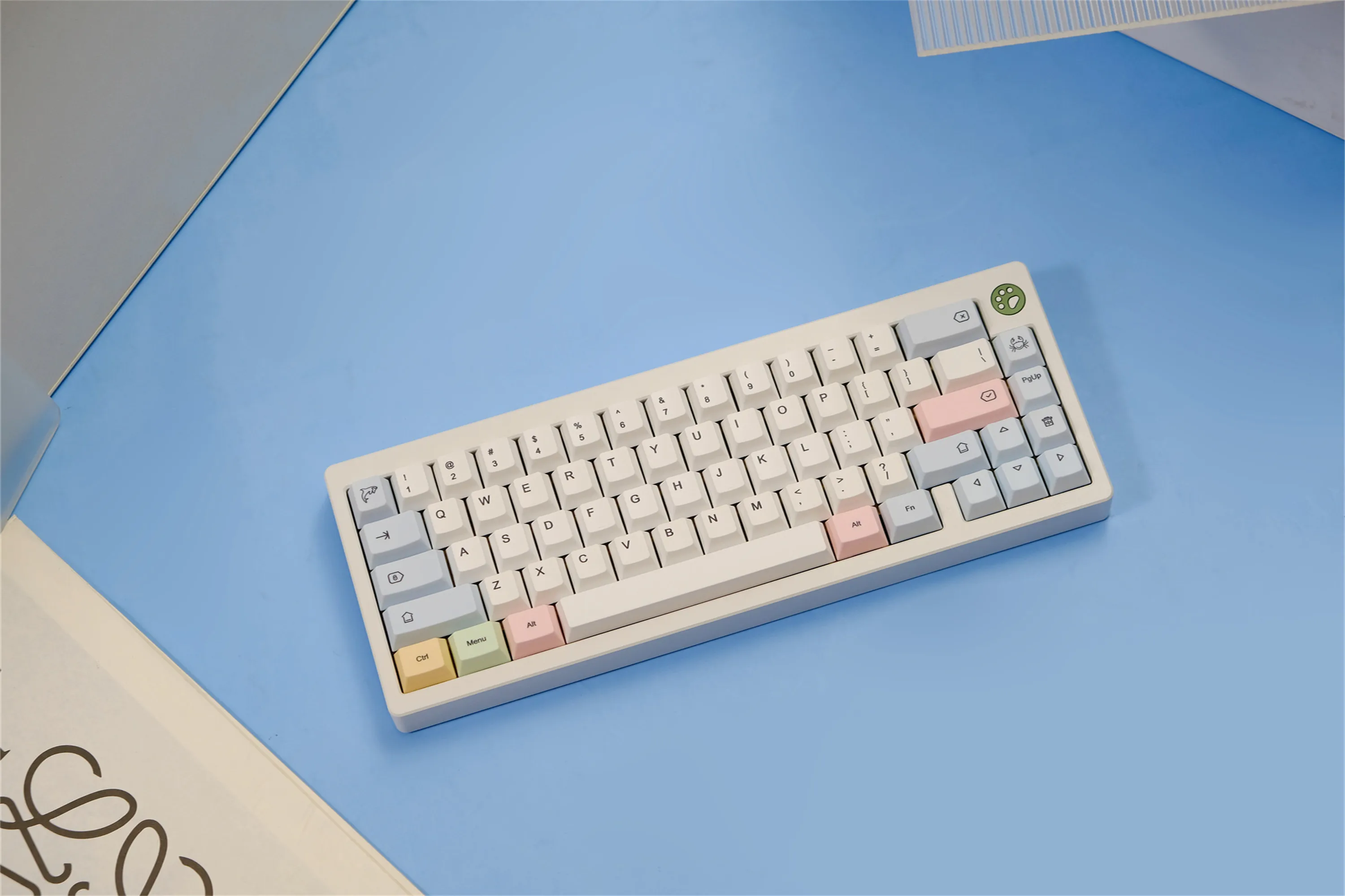 Chalk Keycaps 148 Keys PBT Material Keycaps Cherry Profile DYE-SUB For MX Switch Wooting Mechanical Keyboard ISO ANSI Layout