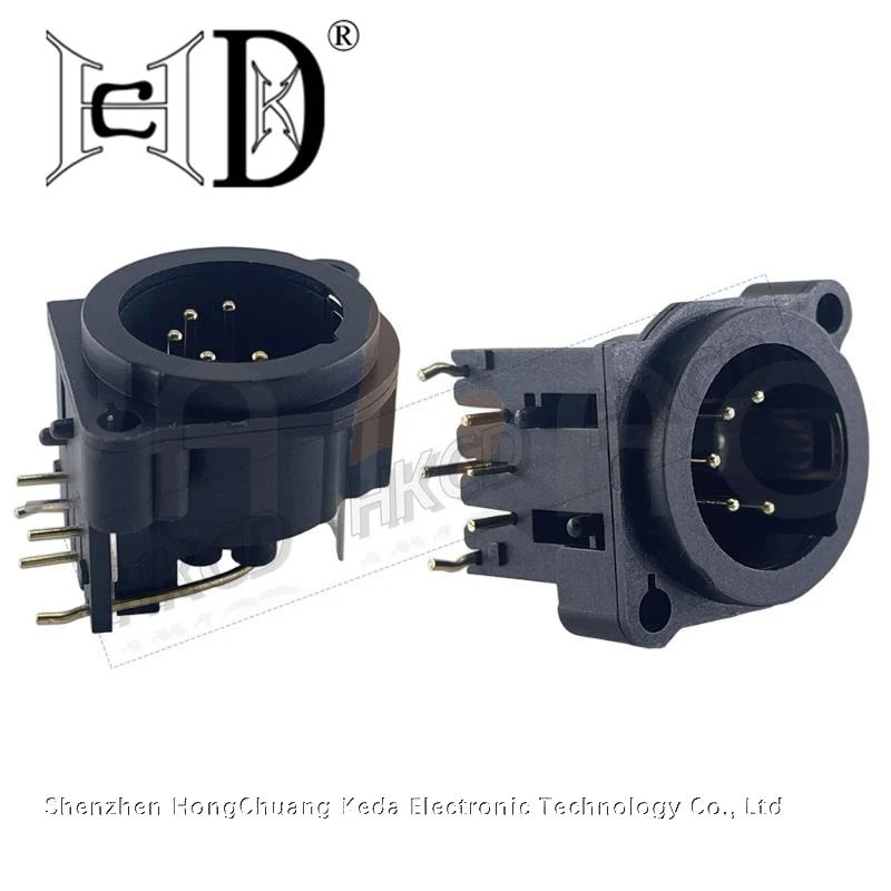 2pcs Five-pin XLR socket CT5-03W XLR microphone jack 6.35mm microphone connector female interface factory