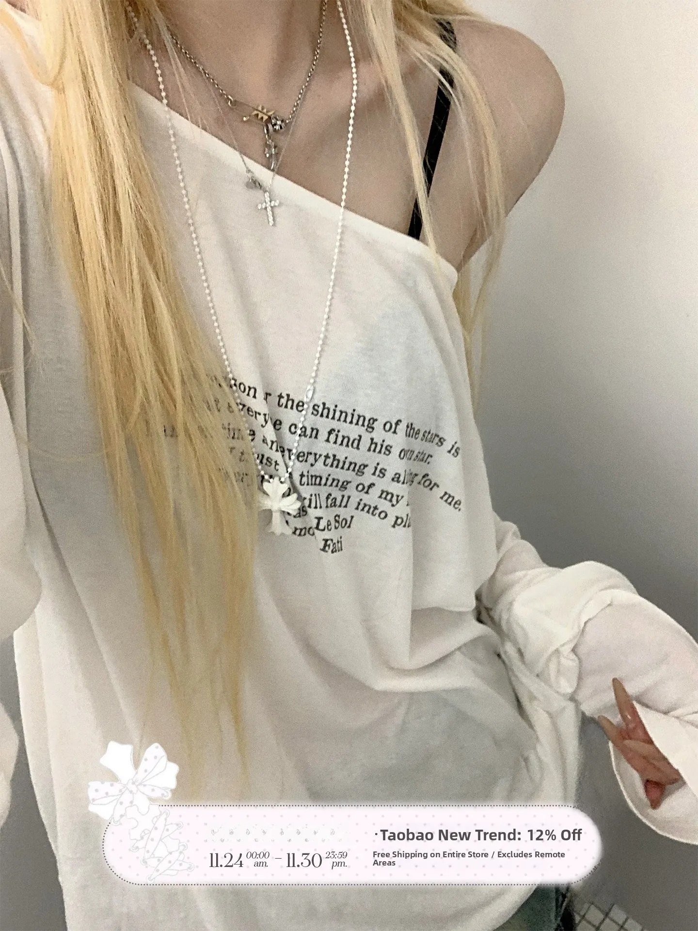 

Свободная длинная футболка Sve Rase Le Sol «Chill Doctrine» с буквенным принтом, повседневная женская модная повседневная одежда, смесь вискозных лиоцеллов