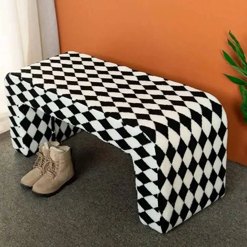 Otomano Glam Velvet Shoes Bench Elegant Beauty Luxury comfy Living Room Hallway Ottomans Taburete Bench Cute Home Furniture