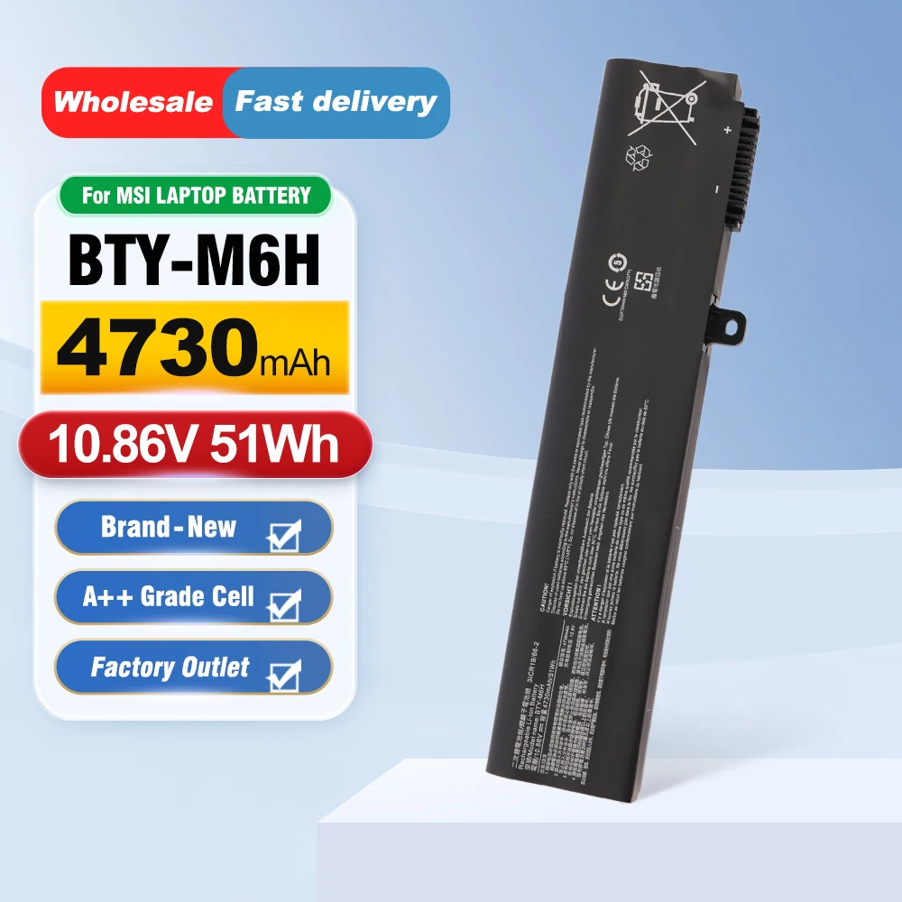 ETESBAY BTY-M6H For MSI GE70 GP72MVR GL62VR GL62M GL72 GE72VR MS-16J3 MS-16J4 MS-16J6 MS-1792 MS-1795 MS-16J5L Laptop Battery