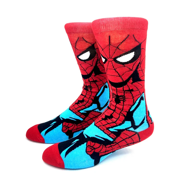 1 Pair New Arrival  Funny Marvel Anime Movie Women Men Socks Cotton Long Socks Men‘s Cosplay Calf Sock Personality Hip Hop Socks