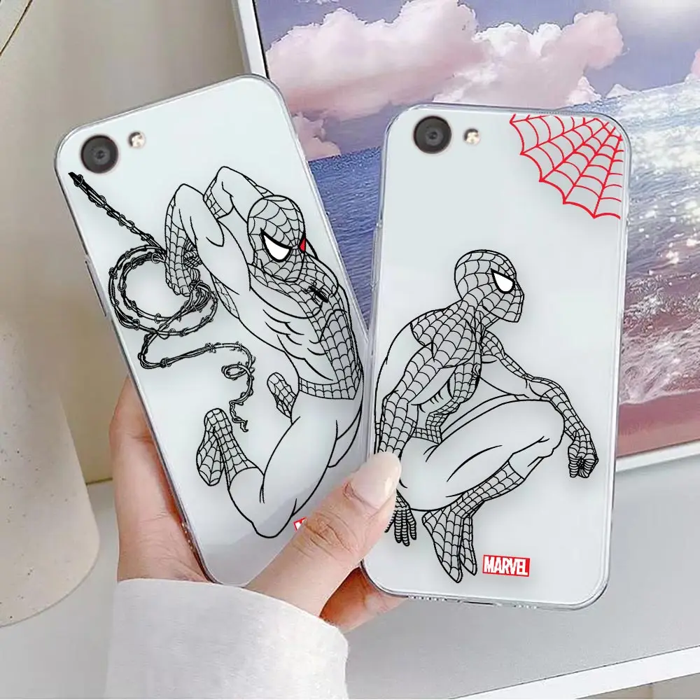 Clear Phone Case For VIVO Y32 Y33S Y50 Y51S Y52S Y53S Y55S Y66 Y77 Y95 Y97 V20 5G 4G Case Funda Shell Marvel Spider-Man Comics