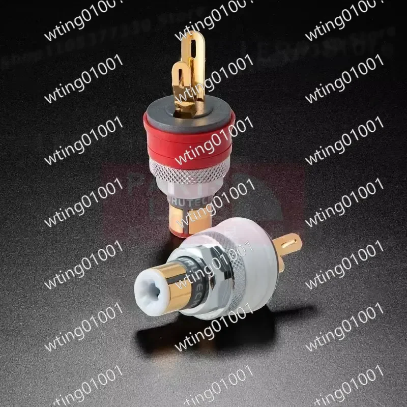 for FURUTECH FT903 Premium Rhodium Gold Plated RCA Jack High End Audio Connector Japanese Furukawa Copper Alloy Lotus