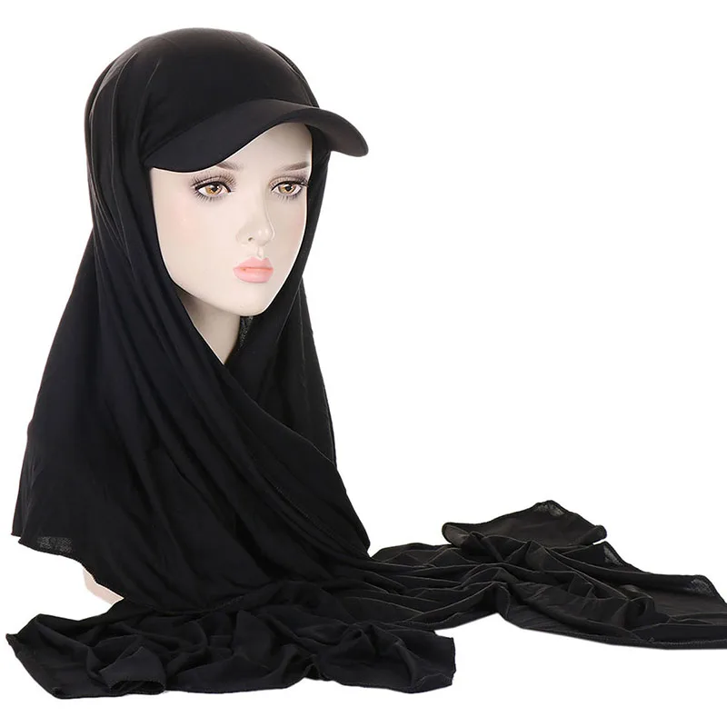 Four Seasons suitable for women\'s brim type scarf hat hat with a turban Muslim scarf hat