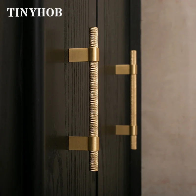 Knurled/Textured Satin Brass Furniture Door Knobs and Handles  Cabinet Handles Kitchen Cupboard Drawer Pulls Black Home Decor