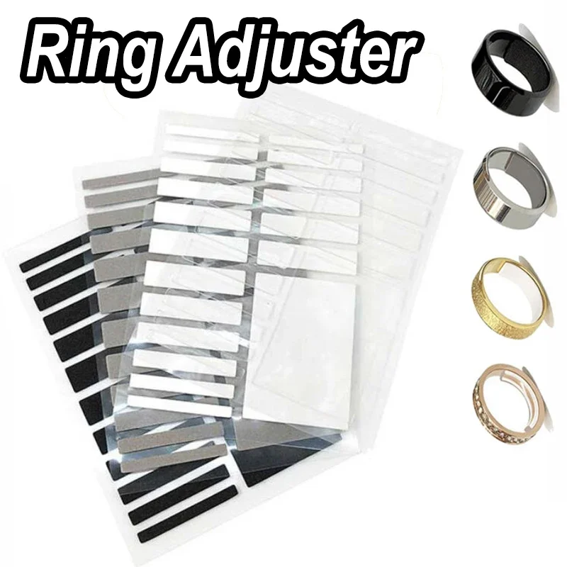 Adesivi universali per riduttori di dimensioni dell'anello Cuscinetti di regolazione invisibili per anelli sciolti Protezione autoadesiva per gioielli