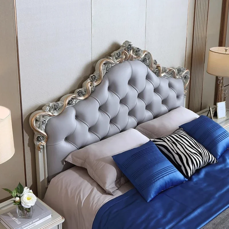 @9French Romantic Bed Bedroom Comfortable Bedroom Light Luxury Princess Bed Comfortable High Quality Wedding Muebles Furniture
