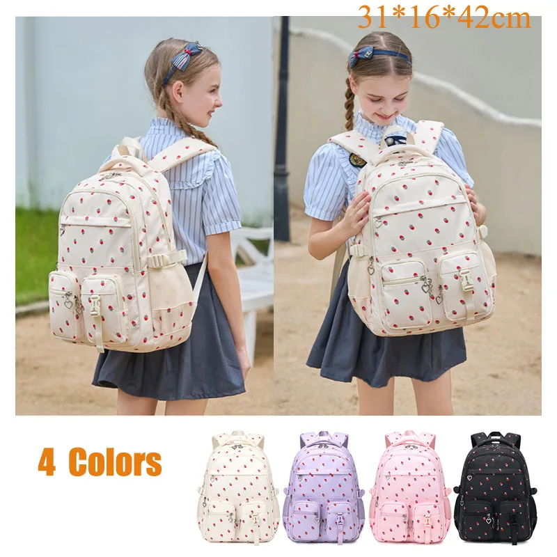

Children's Girl schoolbag Large-Capacity Partitioned Storage waterproof Bags Oxford fabric Breathable Comfortable Backpack
