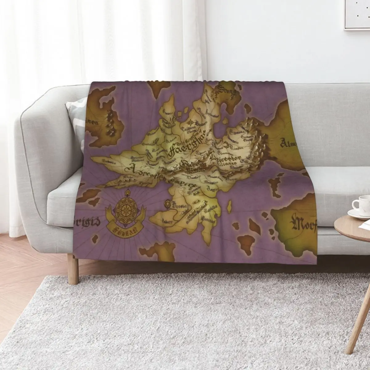 Fire Emblem Fodlan Map Throw Blanket Furrys warm winter Custom Heavy valentine gift ideas Bed Fashionable Blankets