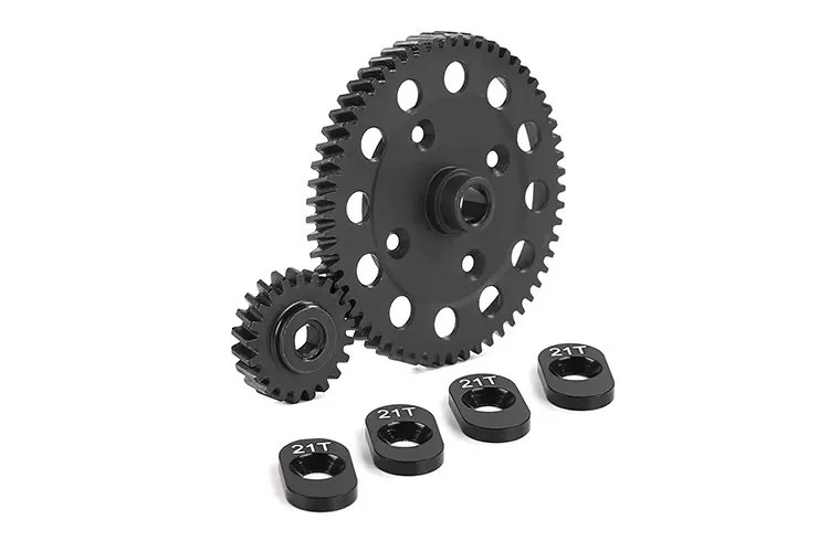 Set di trasmissione a ingranaggi inclinati ad alta velocità con differenziale centrale in acciaio speciale 58T/21T per ROFUN LT LOSI 5IVE-T