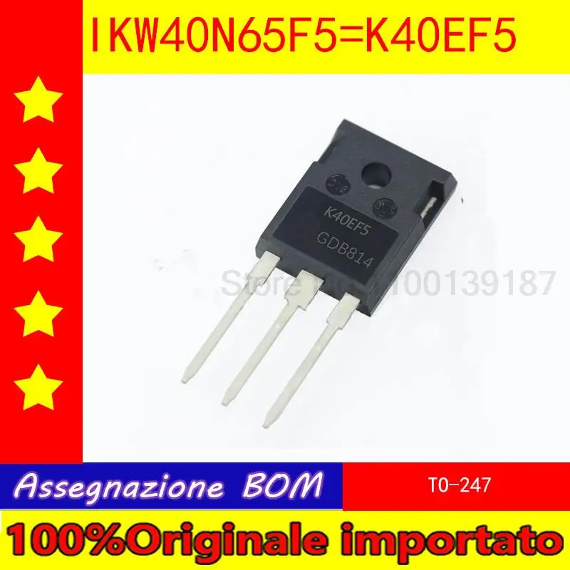  100%Originale importato 10pcs/lot   IKW40N65F5 K40EF5   TO-247 IGBT 40A 650V