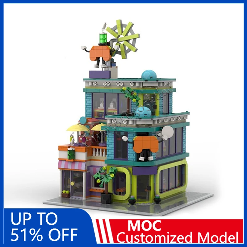 2317 PCS Construction Comic Book and Game Store MOC Customize Modular Building Block Simple Educational DIY Christmas Toy Gift