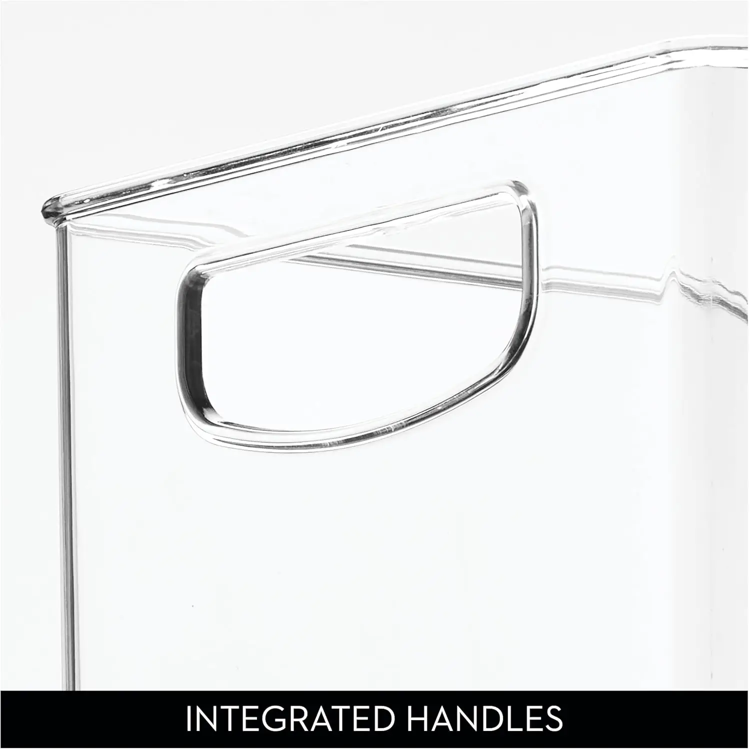 Stackable Clear Plastic Storage Bins, 6-Pack for Kitchen Pantry Fridge Organizer