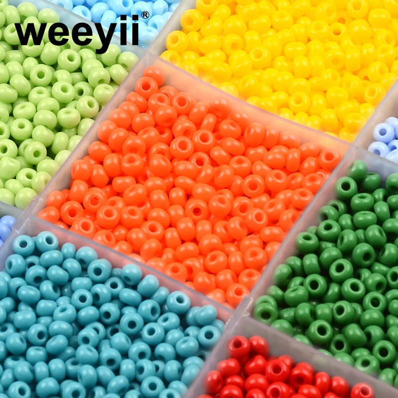 3mm 370pcs Charms Same Size Opaque Multi-Color Glass Beads Round Loose Seed Beads for Jewelry Making Earrings Bracelet