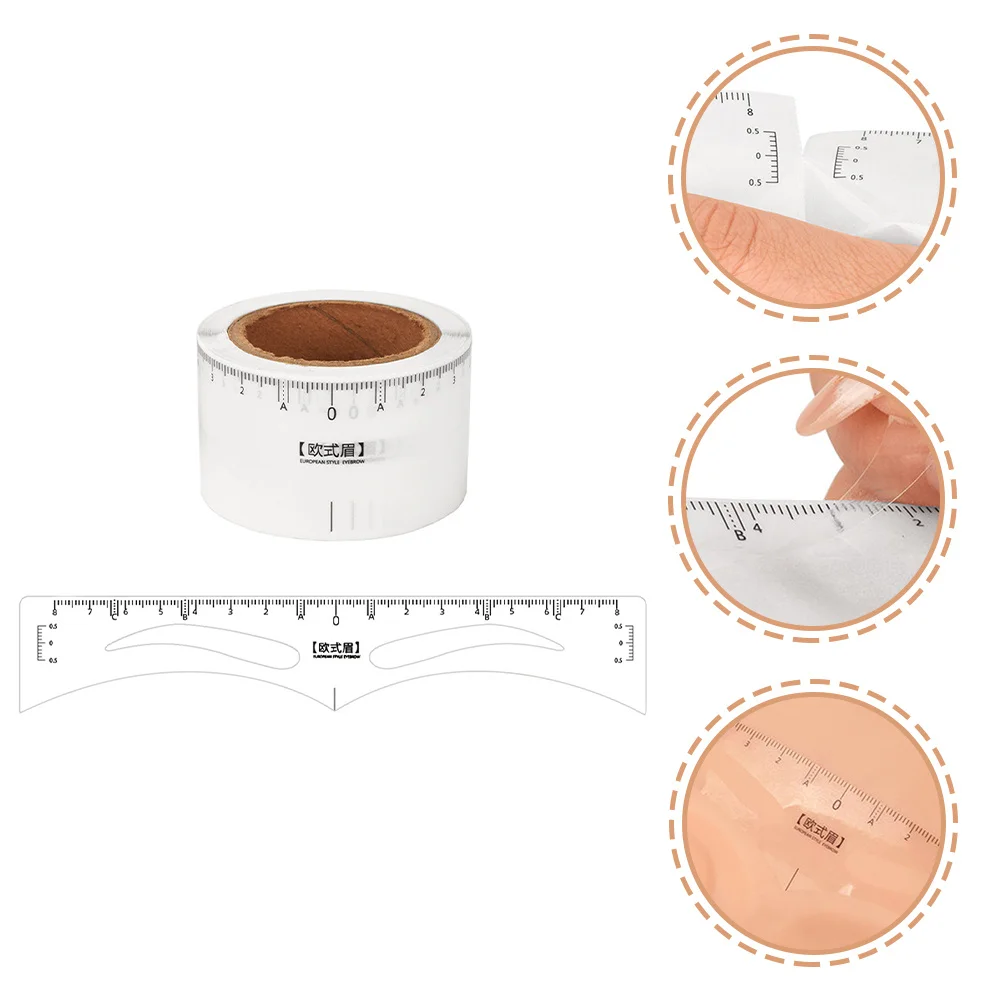 

50Pcs Eyebrow Shape Sticker Guide Tool Transparent Measuring Ruler for Perfect Brows Professional Makeup Eyebrow Mapper