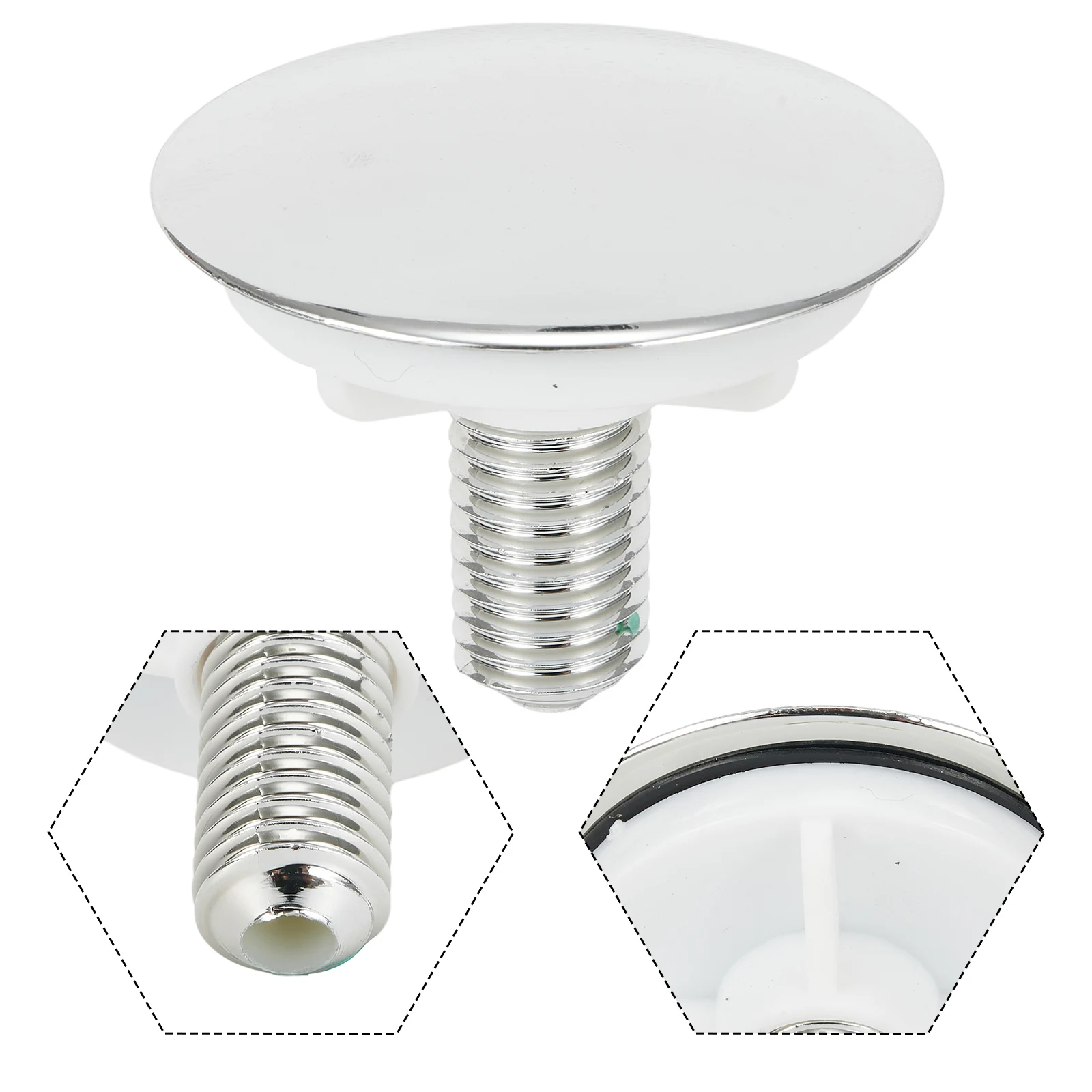 Copri foro per rubinetto lavello da cucina Tappo di tenuta per foro per lavabo in acciaio inossidabile Anti-perdite Lavanderia Accessori in plastica ABS da 49 mm