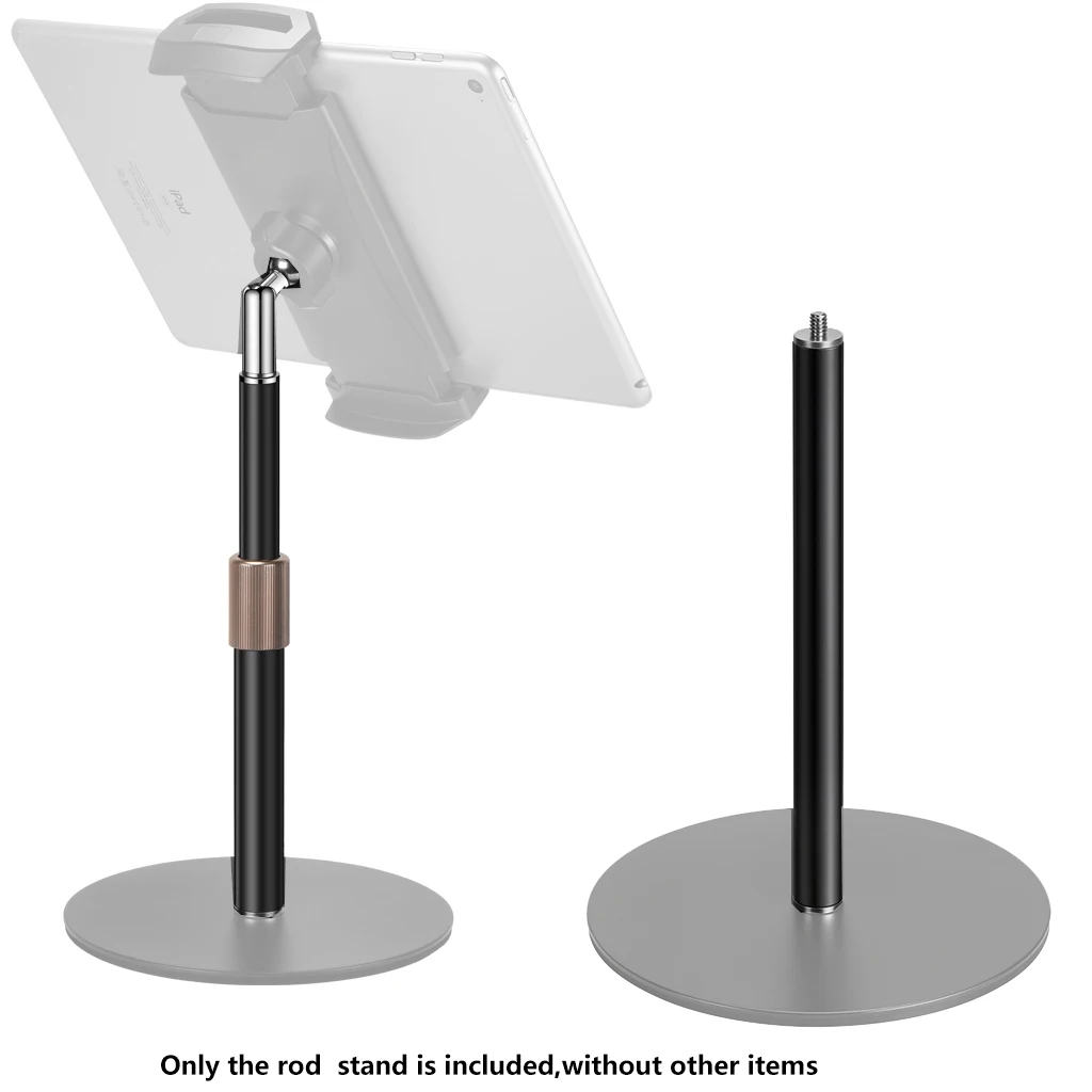 Metalowy teleskopowy statyw do selfie, monopod, przedłużka, uchwyt z głowicą kulową 1/4 cala do telefonów komórkowych i aparatów. — zdjęcie produktu 6