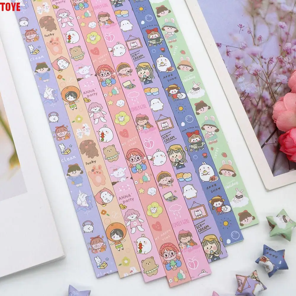 ستار شرائط الورق اوريغامي نجوم ورقة كرافت اليدوية ستار ورق قابل للطي حساسية محظوظ الكرتون ستار ورق قابل للطي لتقوم بها بنفسك الفنون #1