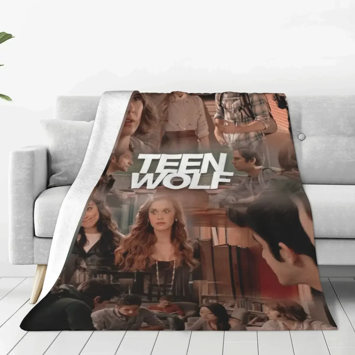 Teen Wolf Soft Durable Blanket Werewolf Film Travelling Throw Blanket Winter Graphic Design Flannel Bedspread Sofa Bed Cover